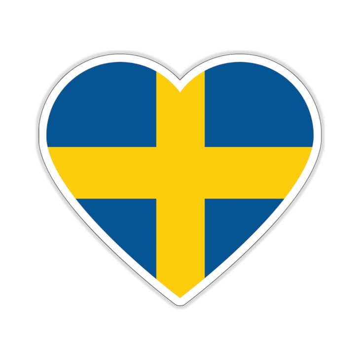 Sticker: Swedish Heart Flag
