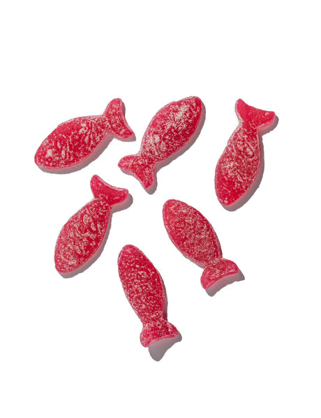 The Bundle: BonBon Sour 4-Pack – The Ultimate Swedish Fish Reimagined features tangy, sugar-coated fish-shaped candies, offering a modern twist on the classic treat.