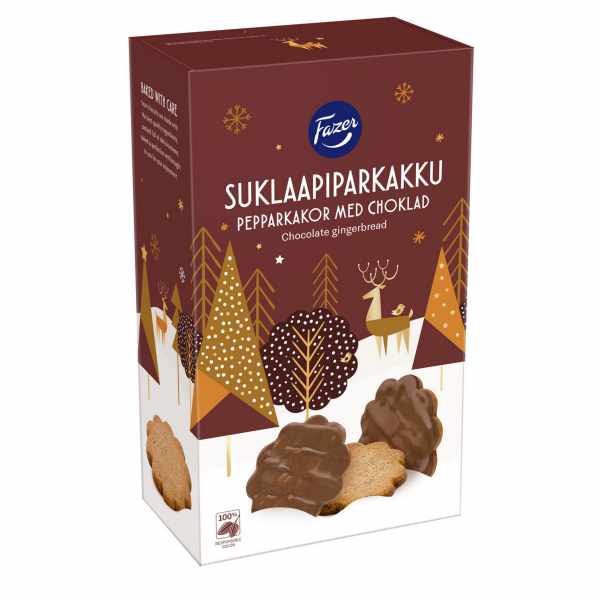 Cookie: Fazer "Suklaapiparkakku" Chocolate Covered Gingerbread Cookies