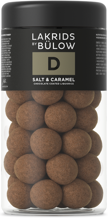 Lakrids: D - Salt & Caramel, Chocolate Coated Black Licorice, Tall Lakrids by Bulow