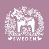 Tee: Dala Horse Sweden Graphic Tee - Bella + Canvas Women's Relaxed Jersey Shirt