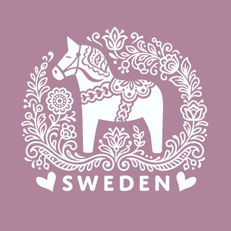Tee: Dala Horse Sweden Graphic Tee - Women's Relaxed Jersey T-Shirt