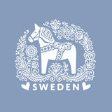 Tee: Dala Horse Sweden Graphic Tee - Bella + Canvas Women's Relaxed Jersey Shirt