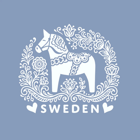 Tee: Dala Horse Sweden Graphic Tee - Women's Relaxed Jersey T-Shirt
