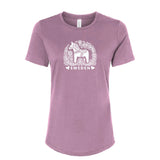 Tee: Dala Horse Sweden Graphic Tee - Bella + Canvas Women's Relaxed Jersey Shirt