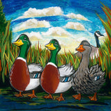 Artwork: Exotic We Say Duck, Duck, Gray Duck by Adam Turman 8x8 inch Print