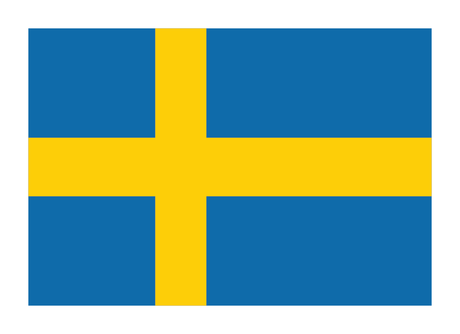The Magnet: Swedish Flag (3.5" x 2.5") displays a yellow Nordic cross on blue, making it an ideal Sweden souvenir and a tribute to Swedish heritage.