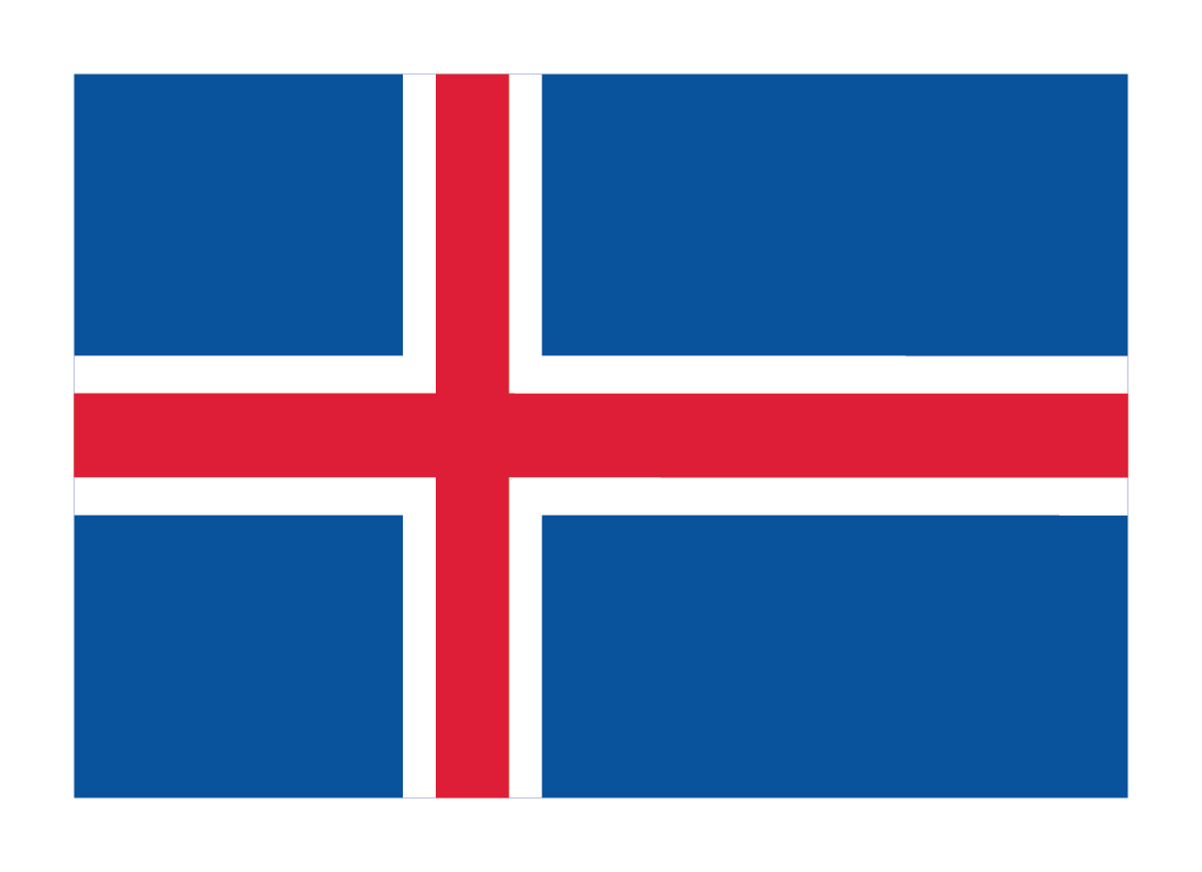 Display your Icelandic heritage with the Magnet: Flag of Iceland (3.5" x 2.5"), featuring the iconic blue field and red cross outlined in white—the perfect Iceland souvenir for any collection.