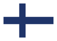The Magnet: Finnish Flag – Magnet (3.5" x 2.5") features Finland’s white flag with a blue Nordic cross, resembling the Dannebrog design.