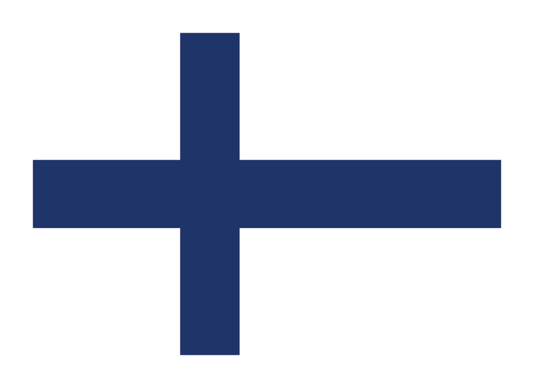 The Magnet: Finnish Flag – Magnet (3.5" x 2.5") features Finland’s white flag with a blue Nordic cross, resembling the Dannebrog design.
