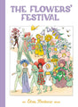 The cover of "Book: The Flowers' Festival a Mini Elsa Beskow Book" features people dressed as flowers with butterflies and insects on white. The title is at the top, and Elsa Beskow’s name appears at the bottom.