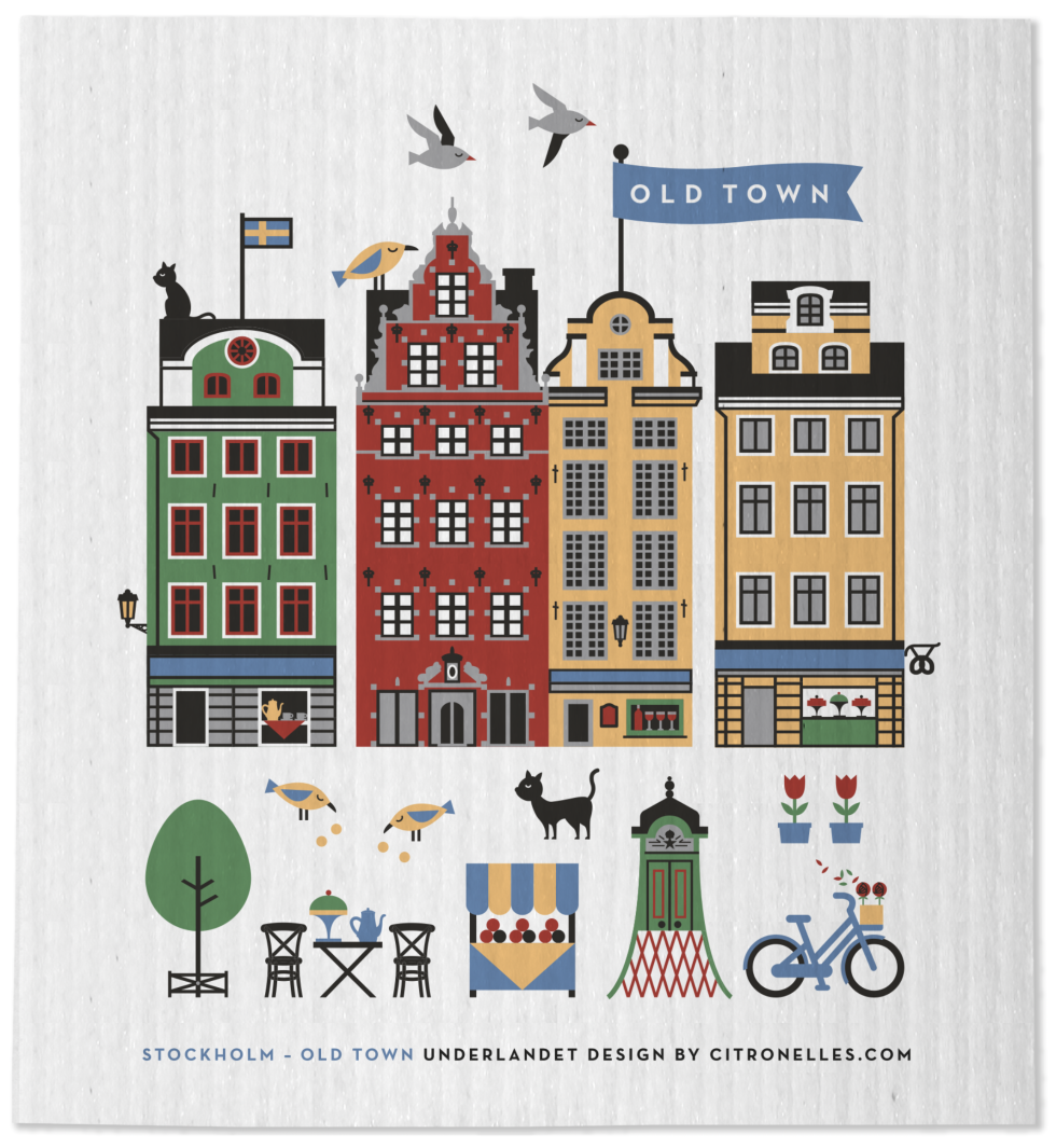 Dish Cloth: Sweden Old Town