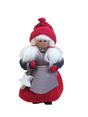 The Figurine: Santa Girl with Glittering Star features a handmade figure with white hair, red hat and dress, holding a glittering star—perfect Christmas décor for any space.