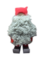The Santa Figurine 11" features a curly gray beard, red hat and sleeves, and wooden shoes—an ideal holiday decor piece—displayed on a white background.