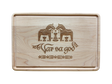 The Cutting Board: Var Sa God Maple Cutting Board (9"x6") features an engraved Scandinavian design and the phrase "Var så god" in script, making it a charming addition to any Scandinavian kitchen decor.