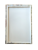 A stretched canvas print of Carl Larsson's "The Crayfish Season Opens" (1897) with neatly folded edges and visible stretcher bars, displayed on a white background.