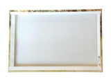 The image shows the back of a stretched canvas with wooden stretcher bars—perfect for displaying the "Artwork: Breakfast Under the Big Birch Carl Larsson 1853 - 1919 Print on Canvas.