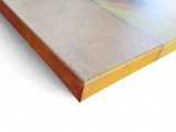 Close-up of the neatly wrapped edge and canvas texture of our "Bedroom in Arles Vincent Van Gogh 1853-1890 Print on Canvas"—an ideal post-impressionist wall art piece for any room.