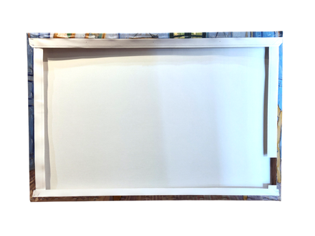 The image shows the back of a blank, stretched canvas—perfect for creating the "Artwork: Bedroom in Arles Vincent Van Gogh 1853 - 1890 Print on Canvas" or other Van Gogh wall art.