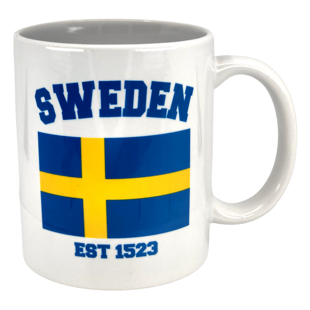 Mug: Established Series Sweden Flag Mug with Year Founded (11 oz)