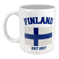 Mug: Established Series Finland Flag Mug with Year Founded (11 oz)