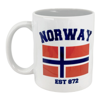 Mug: Established Series Norway Flag Mug with Year Founded (11 oz)