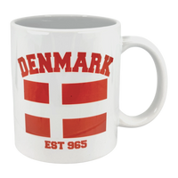 Mug: Established Series Denmark Flag Mug with Year Founded (11 oz)