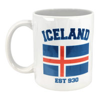 Mug: Established Series Iceland Flag Mug with Year Founded (11 oz)