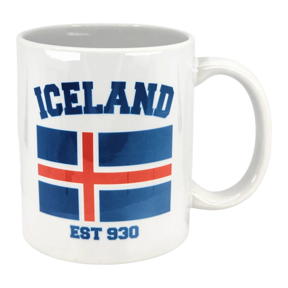 Mug: Established Series Iceland Flag Mug with Year Founded (11 oz)