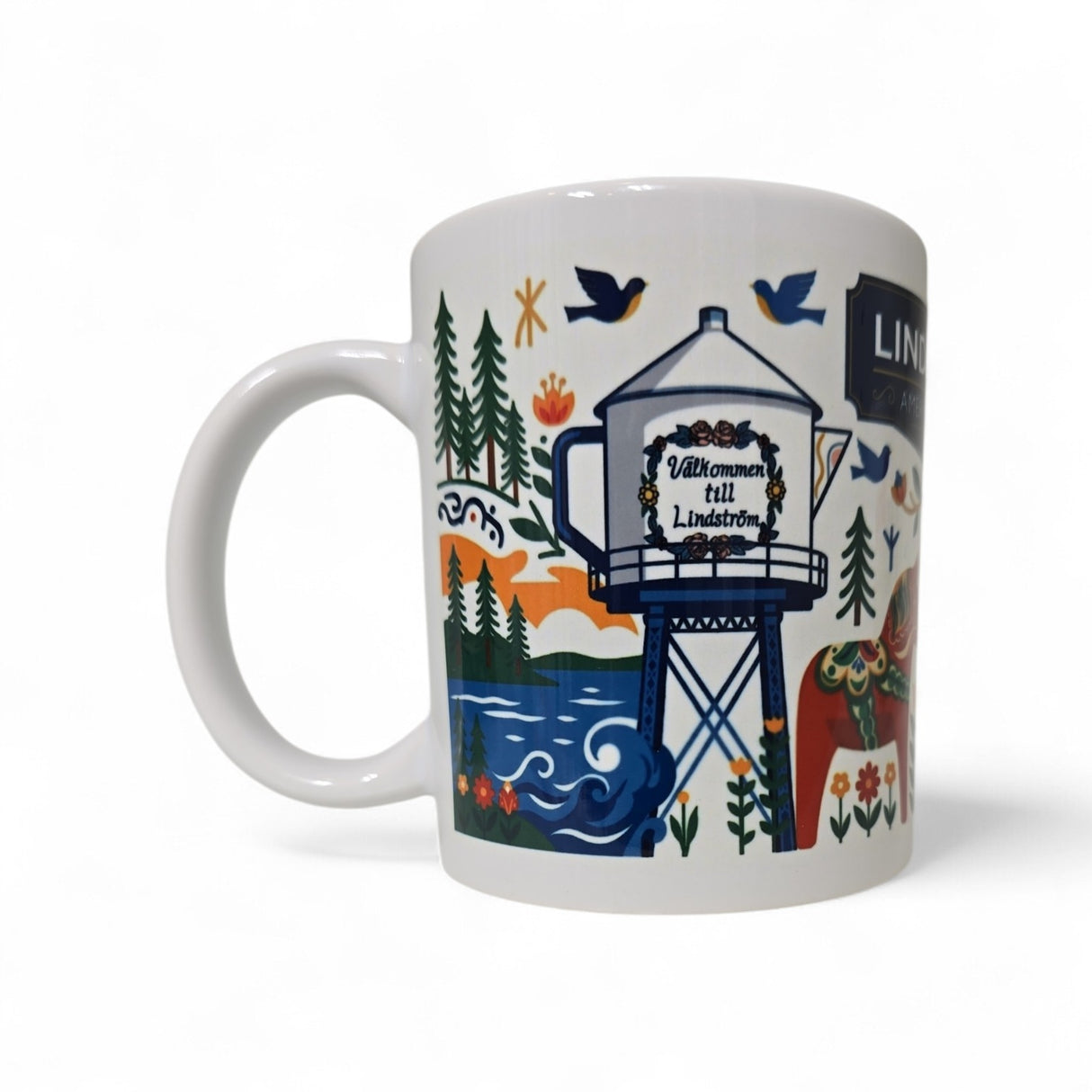 Mug: Lindstrom, MN "America's Little Sweden" 11 oz White Mug