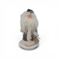 Gnome: "Tomte with Robe" and Burlap Bag 12" Tall on a Wood Base by Gumselids of Sweden