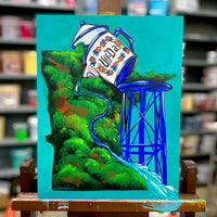 Artwork: Drip 11x14 Lindstrom Water Tower Minnesota
