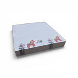The Swallings Dala Horse Note Pad (3.76"w x 4"h) features lined sheets with colorful Swedish Dala Horse and floral designs along the bottom edge—a charming note pad made in Sweden.