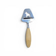 The Swedish Gift Store’s Dala Horse Cheese Slicer features an 8.5" stainless steel blade with a wood handle. Made in Sweden, this stylish slicer sits against a white background.