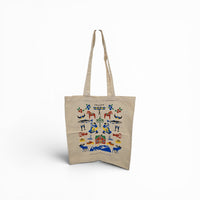 Tote: Swedish Traditions Tote Bag by Citronelles Printed in Sweden 100% Cotton 15"w x 16" h