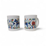 Mug: Swedish Images Blue Dala Horse Church Red House 11oz Mug