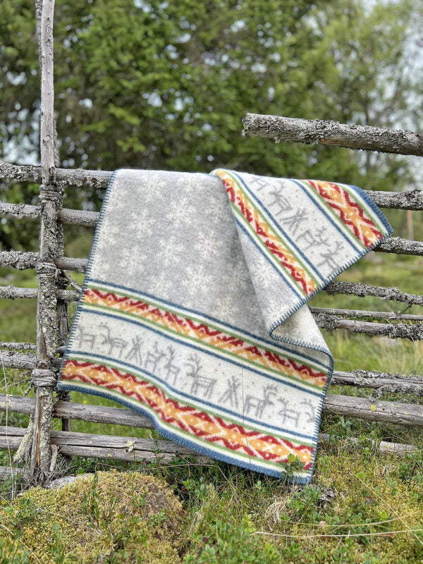 Blanket-Children's: Laponia - Children's Wool Blanket 100% Norwegian Lambswool by Kerstin Landstrom