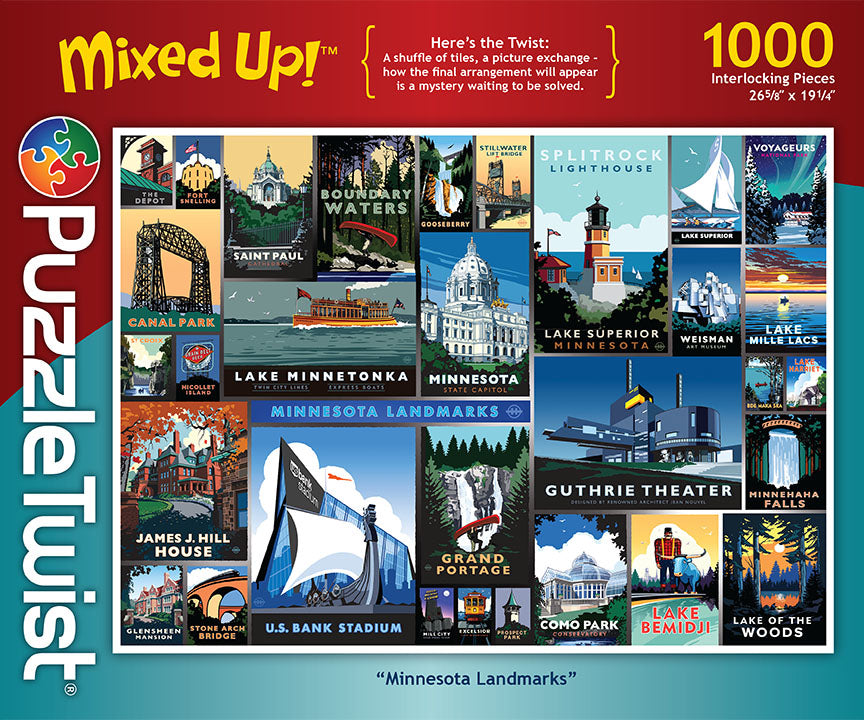 PuzzleTwist: Minnesota Landmarks 1000 Piece Puzzle by Mark Herman