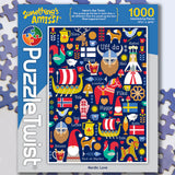 Puzzle: Nordic Love 1000 Piece "Something's Amiss!" PuzzleTwist Jigsaw Puzzle by Cindy Lindgren