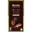 Marabou Premium FIN 70% Karamelliserad Not bar in brown packaging, featuring caramelized hazelnuts and rich Swedish dark chocolate on the front.