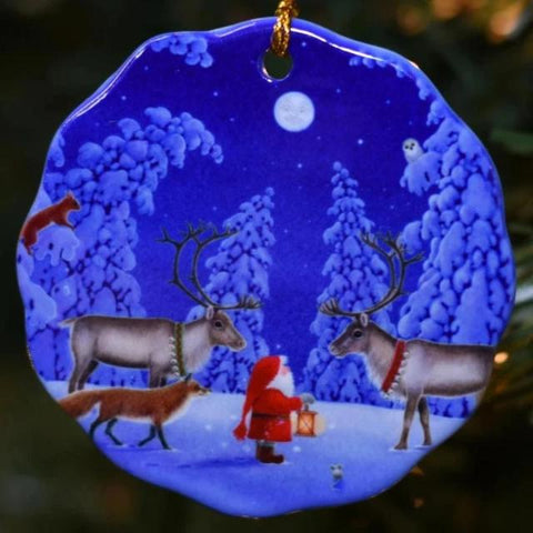 Ornament: Tomte & Reindeer Eva Melhuish