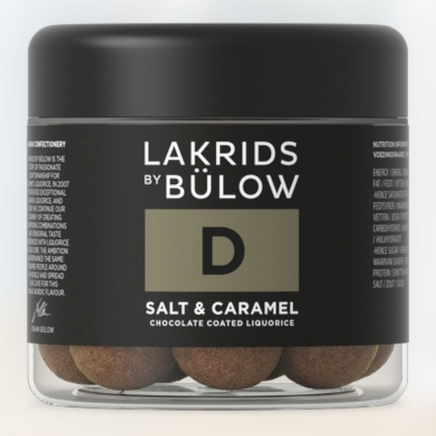 Candy: Lakrids by Bülow - #D Salt & Caramel - Danish Chocolate Coated Licorice (125g)