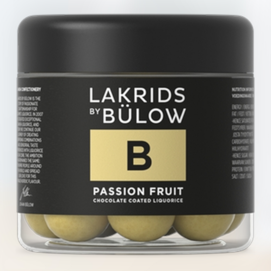 Candy: Lakrids by Bülow - #B Passion Fruit - Danish Chocolate Coated Licorice (125g)