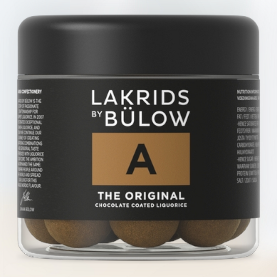 Candy: Lakrids by Bülow - #A The Original - Danish Chocolate Coated Licorice (125g)