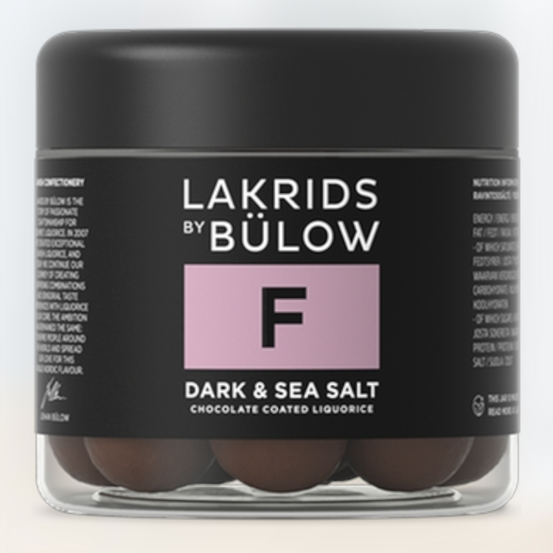 Lakrids: F - Dark & Sea Salt, Chocolate Coated Black Licorice, Lakrids by Bulow, Small