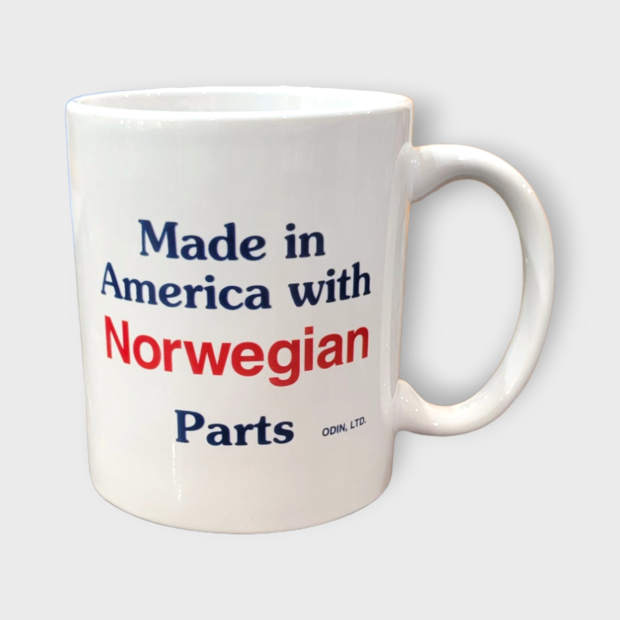 Mug: "Made in American with Norwegian Parts" (11oz)