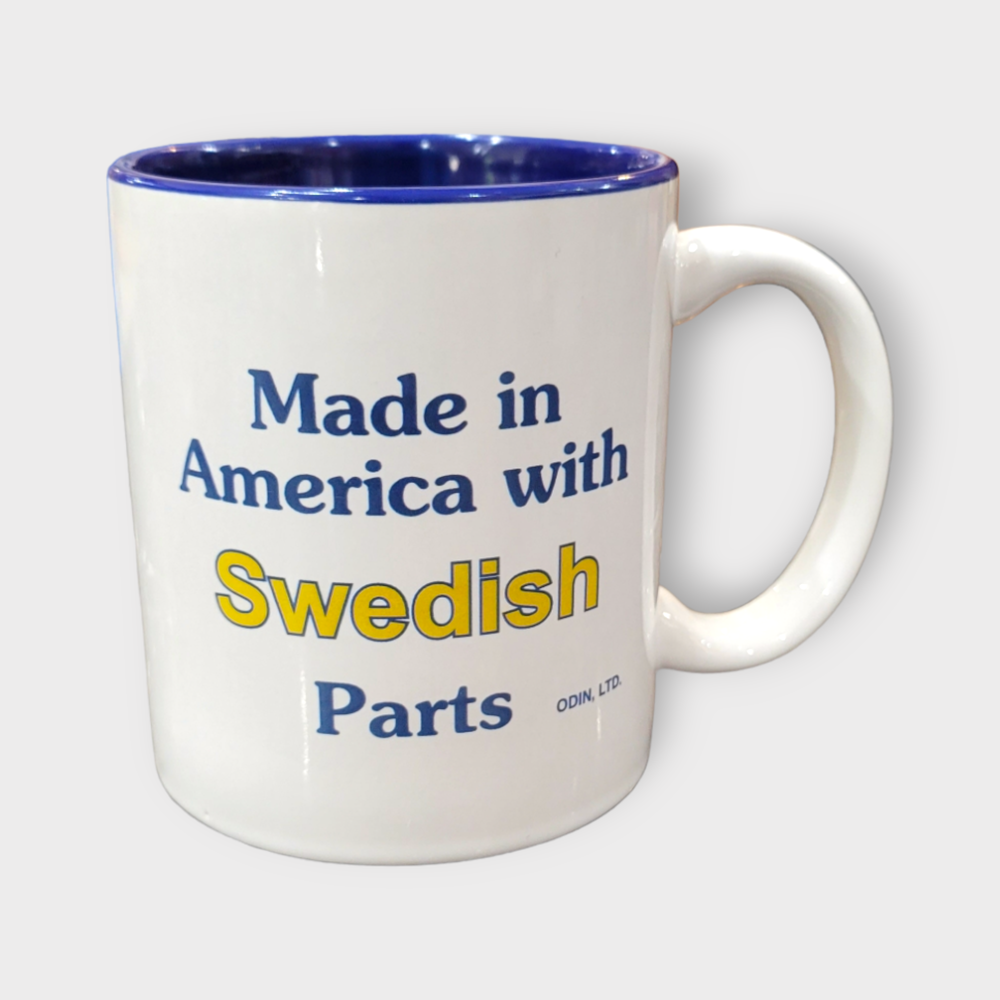 Mug: "Made in America with Swedish Parts" (11oz)