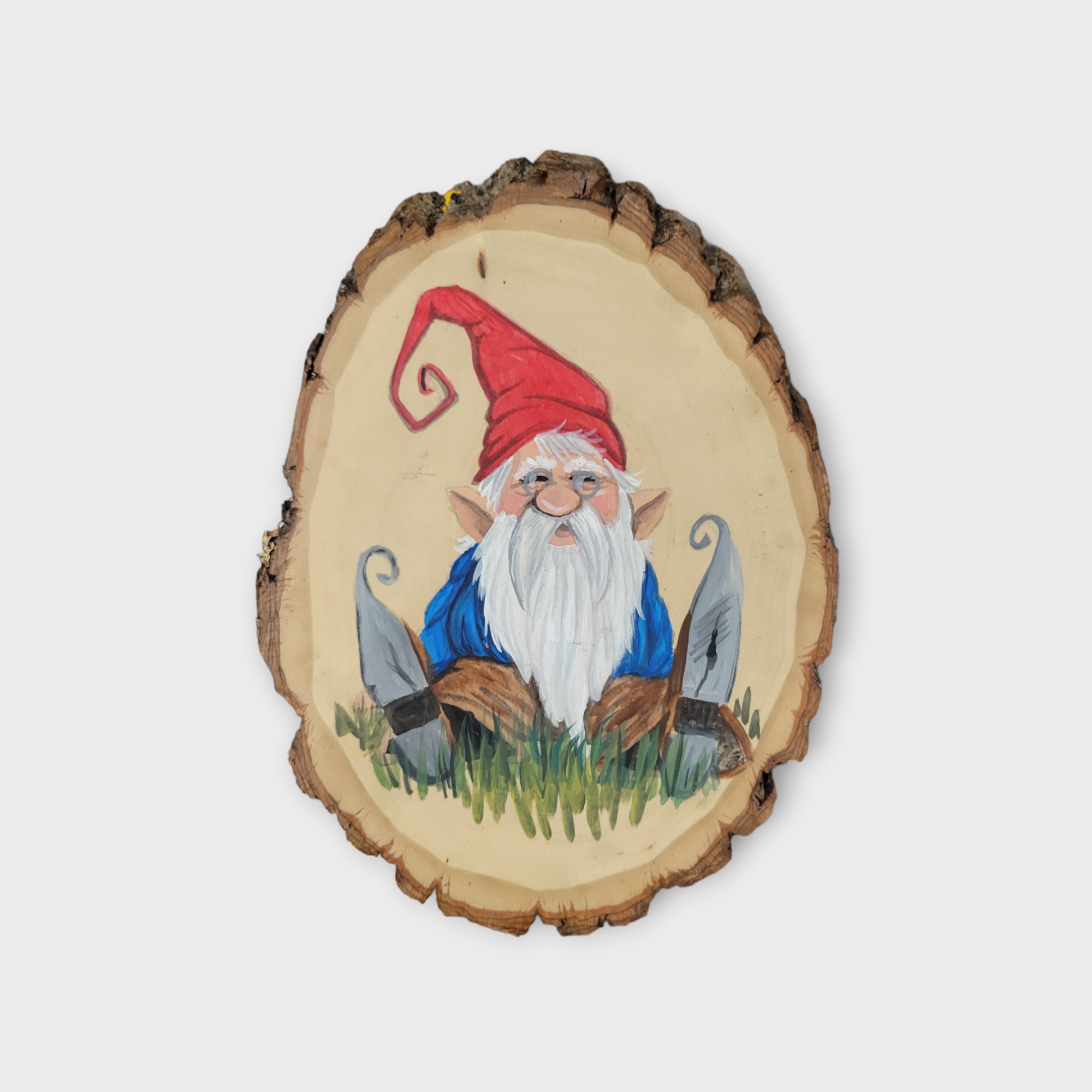 Artwork: Painted Gnome on Wood