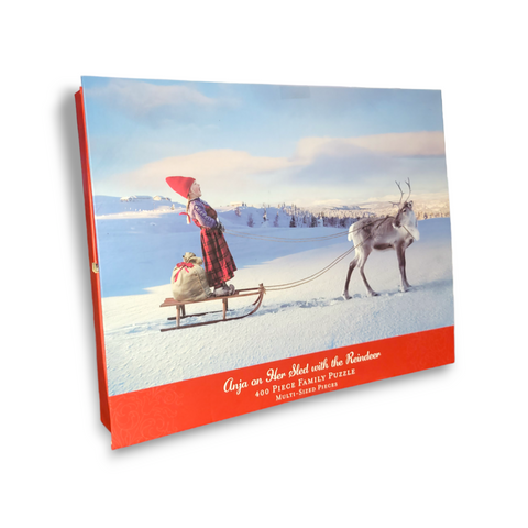Puzzle: Christmas Wish - Anja on Her Sled with the Reindeer