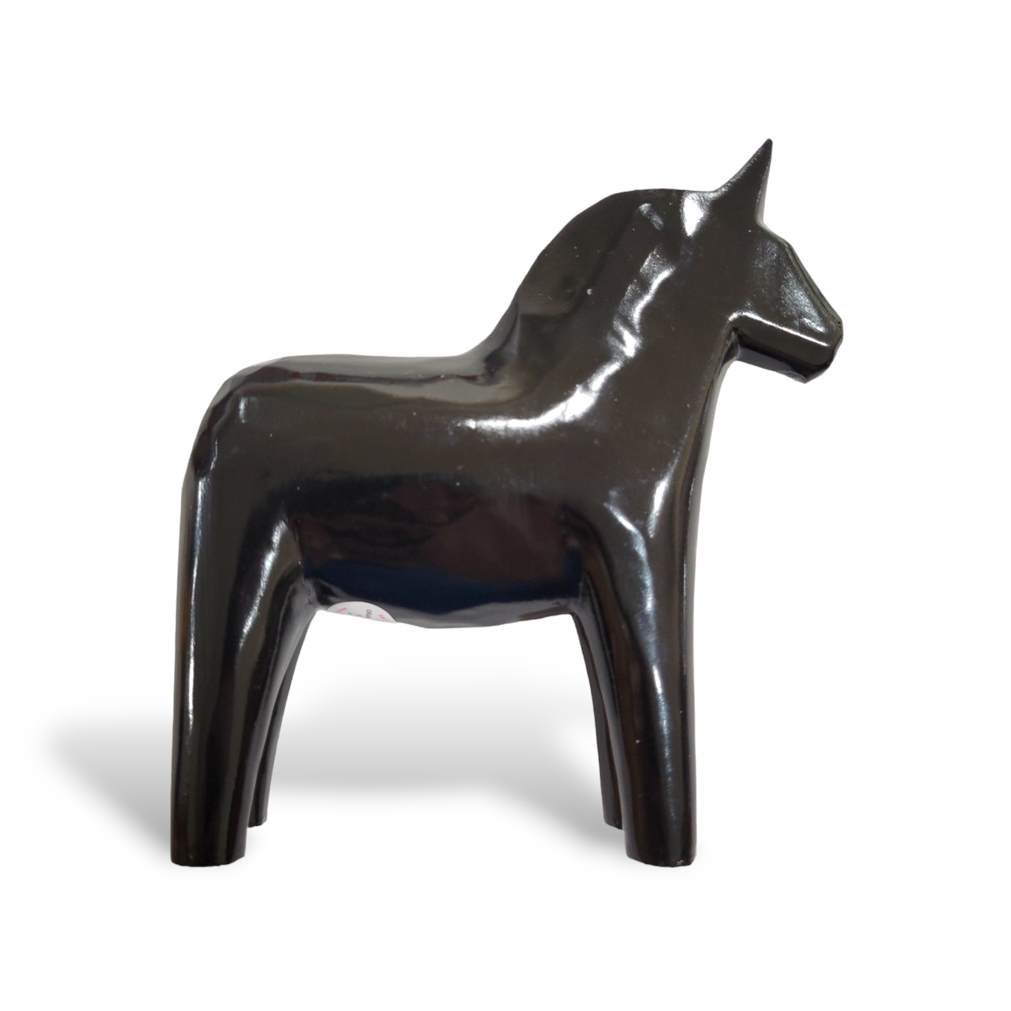 Dala Horse: Black w/ Silver Kurbits 13cm / 5in*